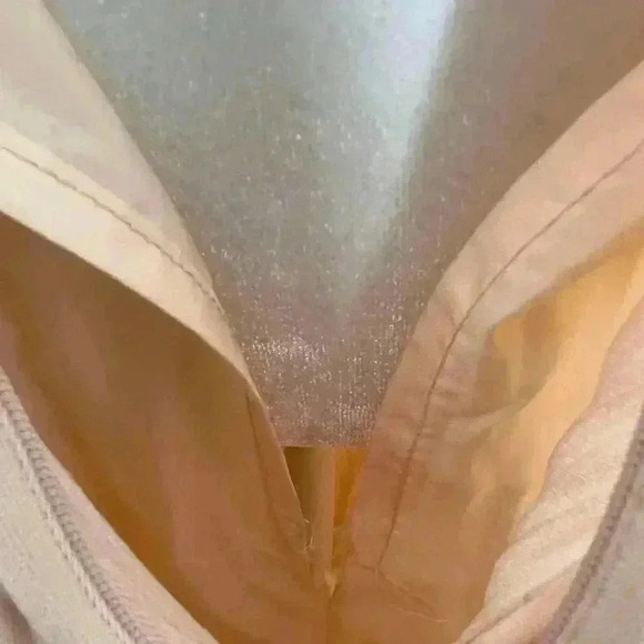 Vintage 70s Marita By Anthony Muto Gown Size 12 Deadstock NWT Peach Pleated - Picture 10 of 15